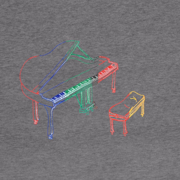 Technicolour Piano by johnjohnjohnjohn